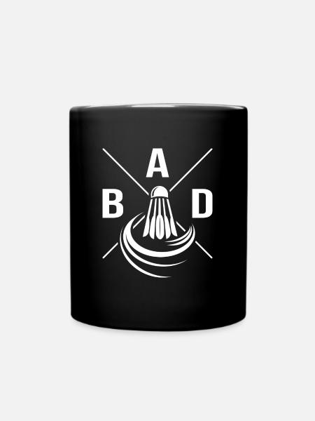 badminton federball crossminton - Tasse einfarbig - Schwarz