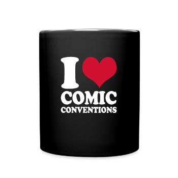 Comic Messe I Love Comic Conventions - Tasse einfarbig - Schwarz - Vorne