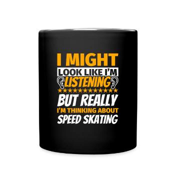 Speed Skating Fun Gift - Full Colour Mug - black - Front