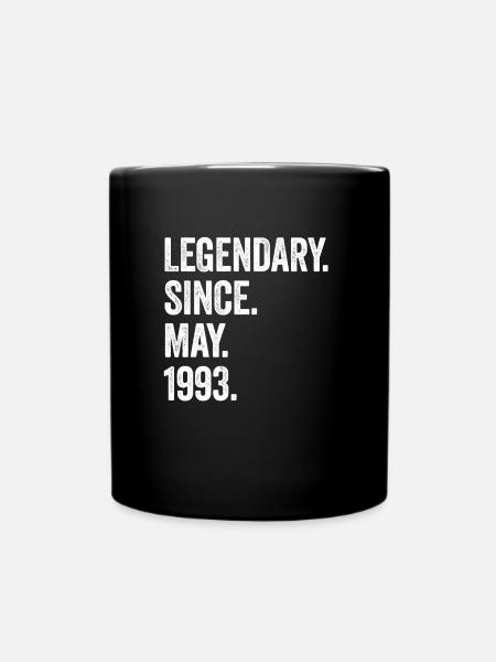 30 Years Old Legendary Since May 1993 30th - Full Colour Mug - black