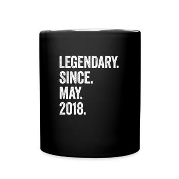 5 Years Old Legendary Since May 2018 5th Birthday - Full Colour Mug - black - Front