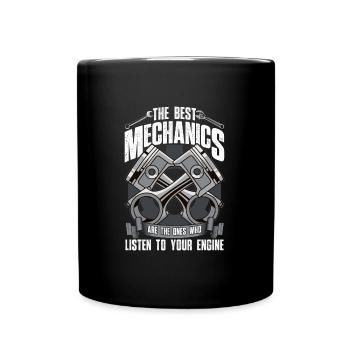 Auto Schrauber Automechaniker KFZ Mechaniker - Tasse einfarbig - Schwarz - Vorne