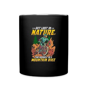 Mountain Biking Downhill Mountain Bike MTB - Full Colour Mug - black - Front