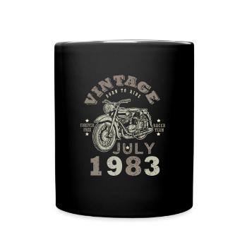Born in July 1983 40 years old motorcycle - Full Colour Mug - black - Front