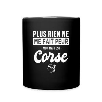 Corse cadeau couple Humour Homme corse - Mug uni - noir - Devant