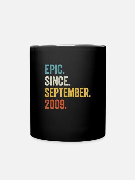 14. Geburtstag 14 Jahre Epic Since September 2009 - Tasse einfarbig - Schwarz
