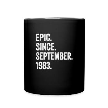40 Years Old Epic Since September 1983 40th - Full Colour Mug - black - Front