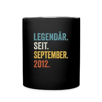 11. Geburtstag 11 Jahre Legendär Seit September - Tasse einfarbig - Schwarz - Vorne