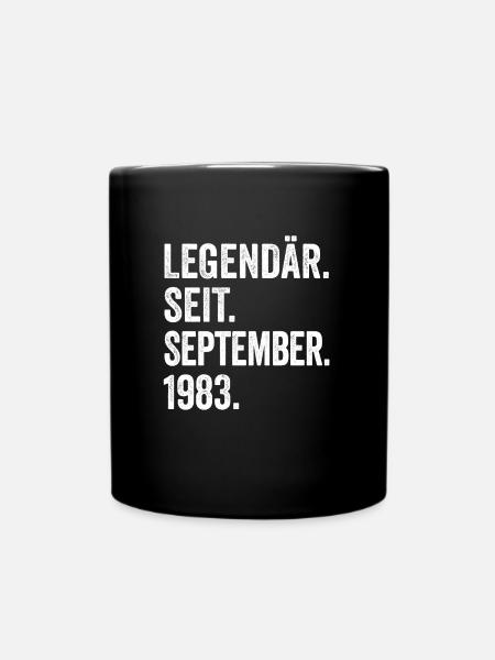 40. Geburtstag 40 Jahre Legendär Seit September - Tasse einfarbig - Schwarz