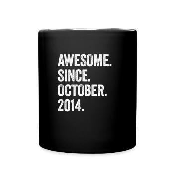 9ème anniversaire 9 ans génial depuis octobre 2014 - Mug uni - noir - Devant