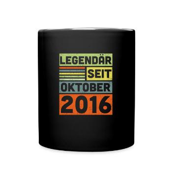 7th birthday 7 years legendary since October 2016 - Full Colour Mug - black - Front