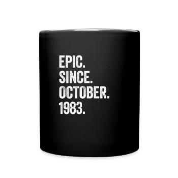 40 Years Epic Since October 1983 40th Birthday - Full Colour Mug - black - Front