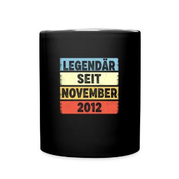 11. Geburtstag 11 Jahre Legendär November 2012 - Tasse einfarbig - Schwarz - Vorne