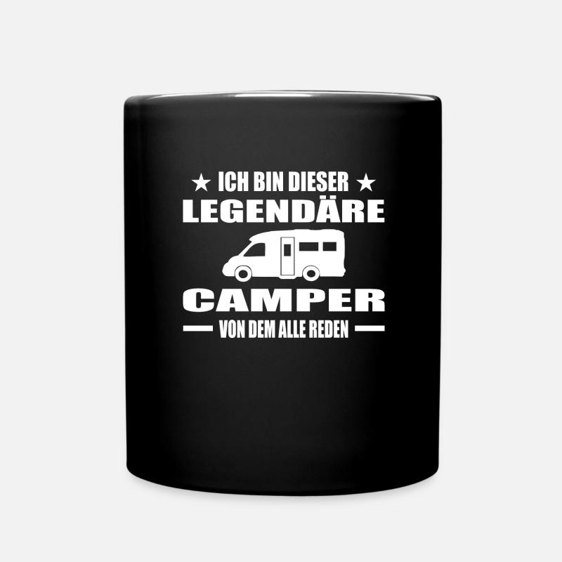 Camping - Tasse einfarbig - Schwarz