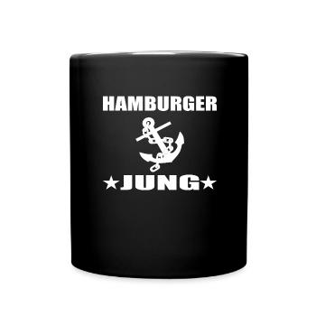 Hamburg - Tasse einfarbig - Schwarz - Vorne