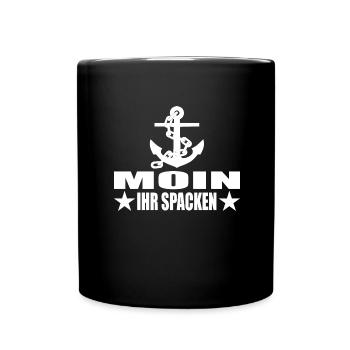 Moin - Tasse einfarbig - Schwarz - Vorne