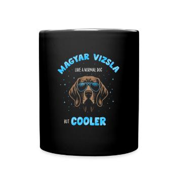 Magyar Vizsla - like a normal dog but cooler turquoise - Full Colour Mug - black - Front
