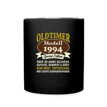 30. Geburtstag Oldtimer Modell 1994 30 Jahre - Tasse einfarbig - Schwarz - Vorne