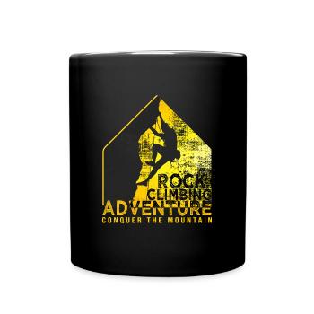 Klettern Escalade Sportklettern - Tasse einfarbig - Schwarz - Vorne