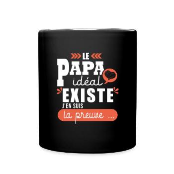 Cadeau papa idéal fête papa T shirt papa - Mug uni - noir - Devant