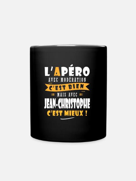 Jean-christophe cadeau cadeau jean christophe - Mug uni - noir