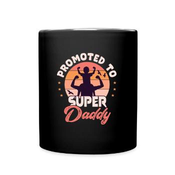 Superpapa super Papa super Papa - Tasse einfarbig - Schwarz - Vorne