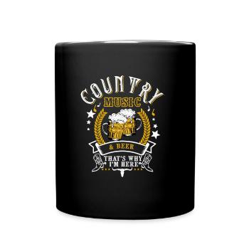 Country music and vintage beer - Full Colour Mug - black - Front