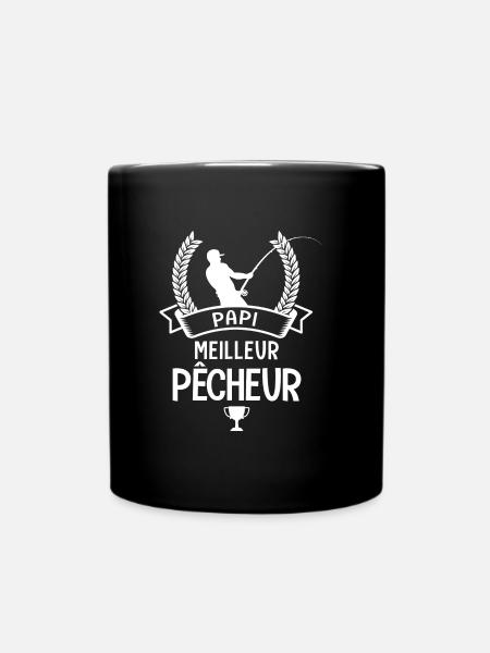 Papi meilleur pêcheur fete papa peche - Mug uni - noir