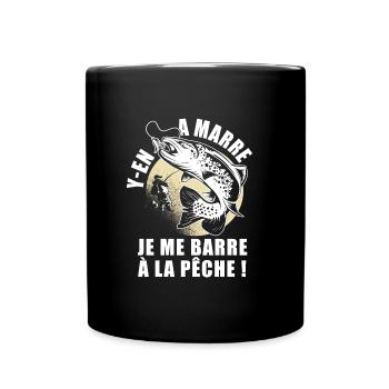 pêche je me barre à la pêche drôle pêcheur - Mug uni - noir - Devant