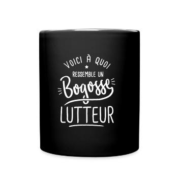 Lutte Bogosse lutteur lutte - Mug uni - noir - Devant