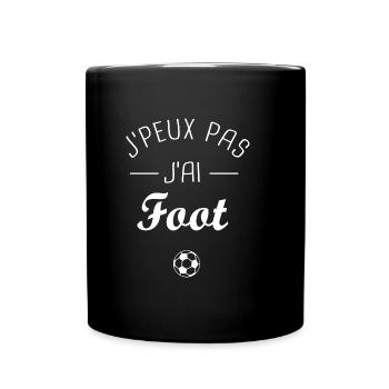 J'peux pas jai Foot football joueur de foot soccer - Mug uni - noir - Devant