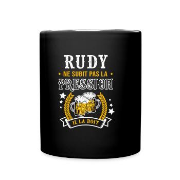 Rudy bière Rudycadeau rudy fêtes - Mug uni - noir - Devant