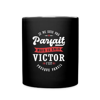 Victor Parfait Cadeau prenom victor - Mug uni - noir - Devant