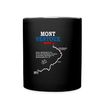 Bike Mont Ventoux route map Bédoin - Full Colour Mug - black - Front