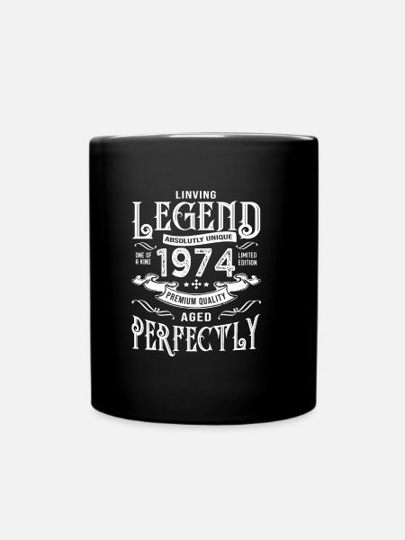 1974 anniversaire vintage né en 1974 - Mug uni - noir