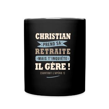 Christian humour retraité cadeau retraite homme - Mug uni - noir - Devant