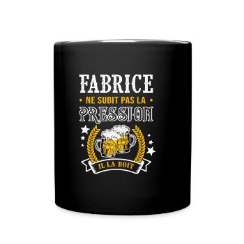 Fabrice bière cadeau fabrice fêtes - Mug uni - noir - Devant