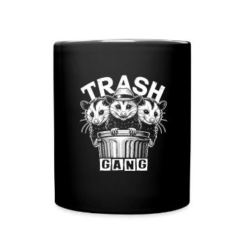 3 cool possums trash gang in the trash can - Full Colour Mug - black - Front