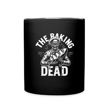 The Baking Dead gruseliger Zombie als Bäcker - Tasse einfarbig - Schwarz - Vorne