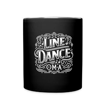 Oma liebt Line Dance - Tasse einfarbig - Schwarz - Vorne