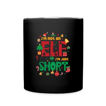 Ich bin kein Elf, ich bin nur klein - Tasse einfarbig - Schwarz - Vorne