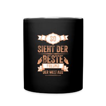 Bester Freund Geschenk – Lustig & Cool - Tasse einfarbig - Schwarz - Vorne