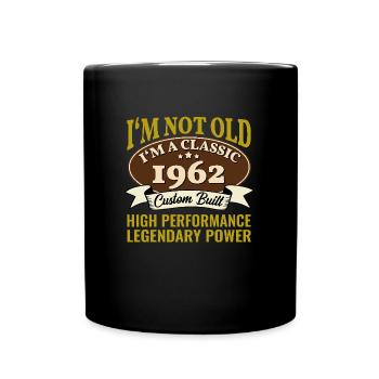 63ème Anniversaire Voiture Ancienne Né 1962 63 ans - Mug uni - noir - Devant