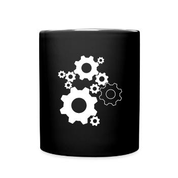 Zahnrad Feinwerkmechaniker - Tasse einfarbig - Schwarz - Vorne