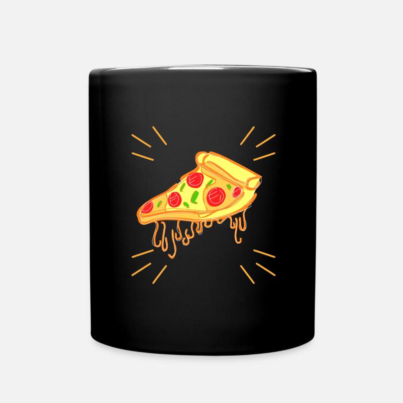 Pizza - Full Colour Mug - black