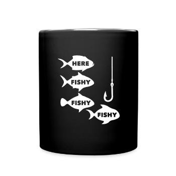 Angler - Tasse einfarbig - Schwarz - Vorne