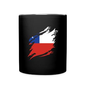 Chile Flag South America Chilean Flag Vintage - Full Colour Mug - black - Front