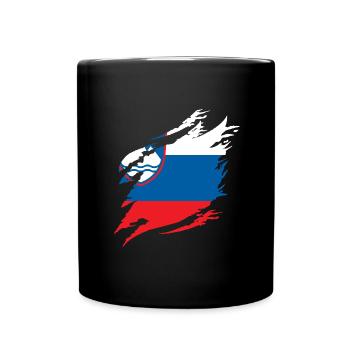 Slowenien Flagge Balkan Slowenische Fahne Vintage - Tasse einfarbig - Schwarz - Vorne