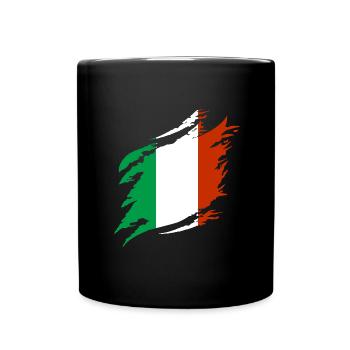 Italie Drapeau Vintage Drapeau Italien Occasion Look - Mug uni - noir - Devant
