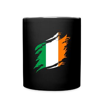 Ireland Flag Vintage Irish Flag Dublin - Full Colour Mug - black - Front